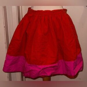 Kate Spade x gap kids Red and Pink A-Line Skater skirt size 14